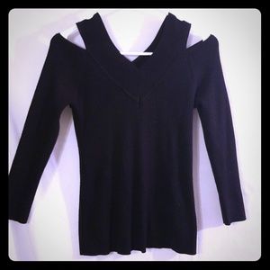 Black v-neck sweater